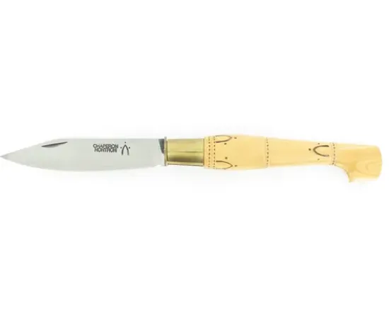 Nontron Virole n° 30 - Sabot - Manche en Buis avec pyrogravure