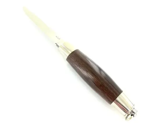 Remaud - couteau Tonneau Grand Modèle - Ebène de Macassar - mitres en maillechort