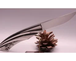Roberto Ottonello - Bilame -Liner Lock Bouton- Titane gravé