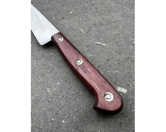 Tranchelard 17 cm - Palissandre - Rivets rosette - Forgé - Carbone Ref 420